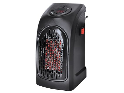 Teplovzdušný zásuvkový ventilátor Solight KP09 | 400W | 10 m² | černá