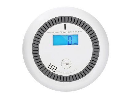 Solight 1D31A | detektor spalin CO (oxid uhelnatý) | displej LCD | alarm 85 dB | 3x AAA | bílý