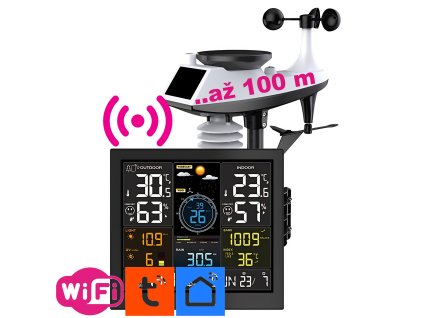 TE93WiFi | Bezdrátová WiFi meteostanice Solight | dosah až 100 m | černá
