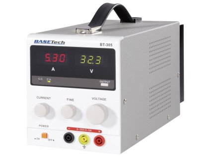 Laboratorní síťový zdroj Basetech BT-305, 0 - 30 V/DC, 0 - 5 A