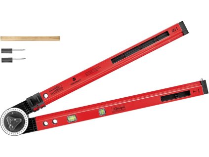 Úhloměr / vodováha TOOLCRAFT 1511576; Značkovací pravítko; 61.8 cm