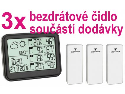 TFA 35.1142.01 | Meteostanice VIEW se třemi senzory teploty/vlhkosti | dosah až 60 m