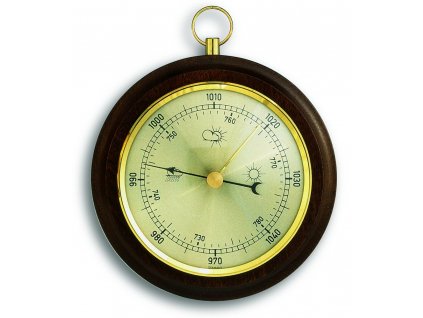 TFA 29.4001 | Tradiční analogový barometr na dřevěné podložce | ořech | 136 mm