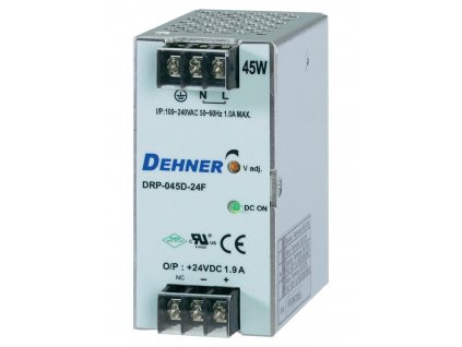 Spínaný síťový zdroj Dehner Elektronik DRP-045D-48F na DIN lištu, 48 V/DC, 1 A