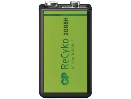 Nabíjecí baterie GP Recyko+ 6F22 (9V), 200 mAh, krabička | B2152