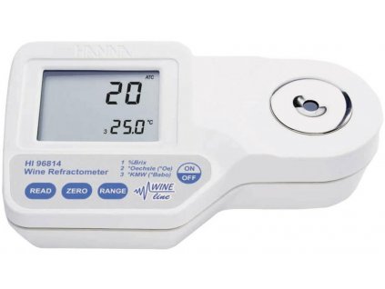 HI96814 | Digitální refraktometr pro stanovení cukru ve víně v % Brix, °Oechsle a °KMW