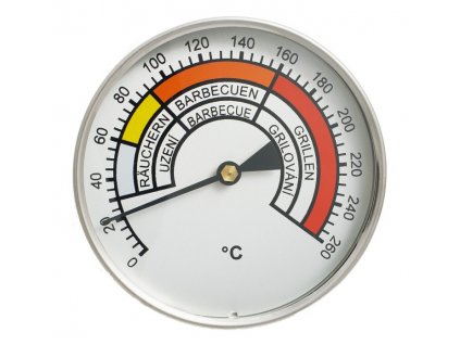 Teploměr do udírny do 260°C, prům. 100 m, stonek 250 mm