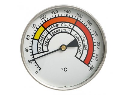 Teploměr do udírny do 260°C, prům. 60 m, stonek 100 mm
