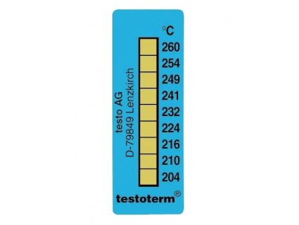Nevratný teplotní indikátor +204 až +260 C - nalepovací