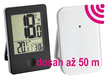 TFA 30.3051.01 | Bezdrátový teploměr POP | dosah až 50 m | černý