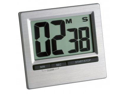 Digitální časovač - timer s magnetem TFA 38.2013.54, stříbrná