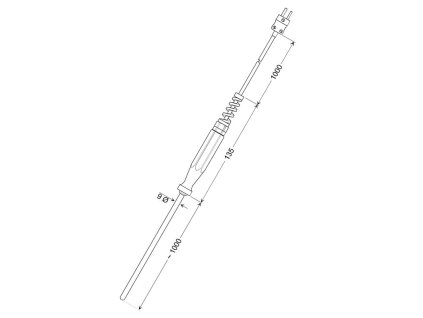 Ponorné teplotní čidlo pro tekutý hliník GTF 1000 AL