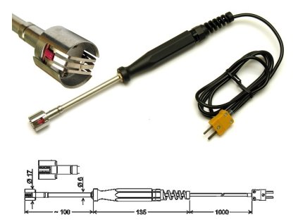 Přímé povrchové teplotní čidlo GOF 400 VE | -65 až +400 °C