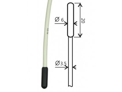 Teplotní čidlo -30 až +80 C - Pt1000TR160/E - délka 20 m