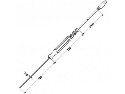 Teplotní čidlo Greisinger GTF 401 1/10DIN, Pt100, -50 až+400°C