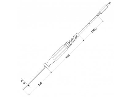Greisinger GTF 175 | Pt1000 | Ponorné teplotní čidlo pro kapaliny a plyny