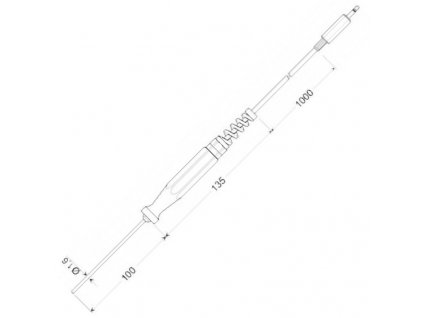 Greisinger GTF 175/1.6 | Pt1000 | Ponorné teplotní čidlo pro kapaliny a plyny