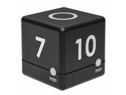 TFA 38.2040.01 | CUBE TIMER - časovač ve tvaru kostky (3 - 5 - 7 - 10 minut) - ČERNÁ
