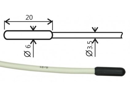 Pt1000TR160/0, teplotní sonda, kabel 10 m