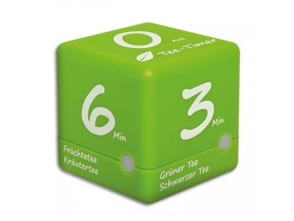 TFA 38.2035.04 | CUBE TIMER - Čajový časovač (3 - 4 - 5 - 6 minut) - zelený