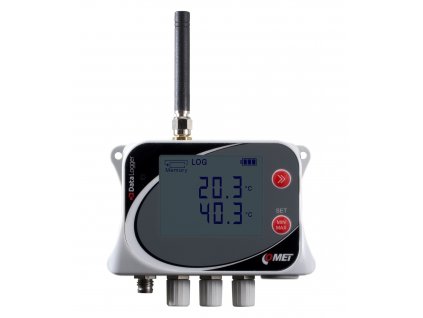 U0141M | IoT bezdrátový datalogger teploty pro 4 externí čidla teploty, s vestavěným 2G modemem