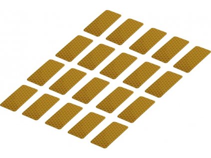 Reflexní lepicí pásky RTS25/50-YL, 50 mm x 25 mm, 20 ks, žlutá