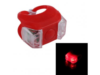 LED cyklo-svítilna, 2x výkonná červená LED, svícení, blikání