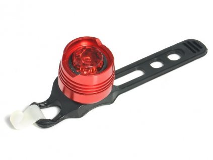 LED cyklo-svítilna, 1x super svítivá LED, svícení, blikání, červená