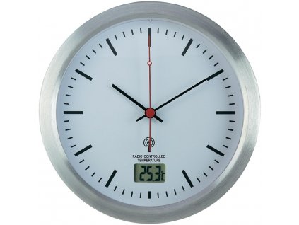 Analogové DCF nástěnné hodiny do koupelny Renkforce, E1003R, Ø 17 x 6 cm, šedá