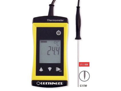 Greisinger G1730 | Velmi rychlý a přesný teploměr | -70 až 250 °C | typ snímače Pt1000 | průměr 1,5 mm