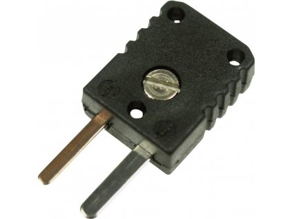 Miniaturní termočlánkový konektor "J"; zástrčka; černá; 0,5 mm²