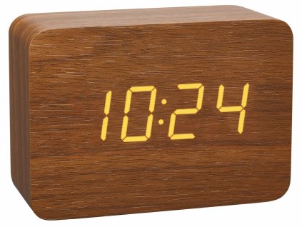 TFA 60.2549.08 | Digitální budík DCF CLOCCO v dřevěném designu - hnědý