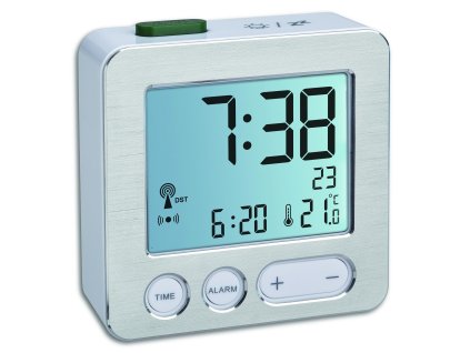 TFA 60.2545.54 | Digitální budík DCF s měřením teploty - stříbrný