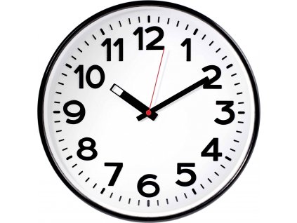 Nástěnné hodiny quartz EUROTIME 82320, vnější Ø 300 mm, černá
