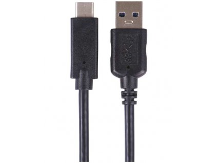 USB kabel 3.0 A/M - USB 3.1 C/M 1m černý, Quick charge | SM7021BL