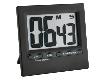 Digitální časovač - timer s magnetem TFA 38.2013.01, černá