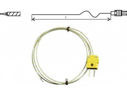 GD700-3 | Termočlánková drátová sonda "K" | -65  až +700 °C | délka 3 m