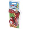 Dětská čelovka - Dino | 2× baterie CR2032 | 3× LED | ČERVENÁ | P3540