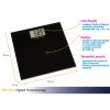 Digitální osobní XL váha TFA 50.1015.01 STEP PLUS | až 200 kg / 100 g | skleněná | černá