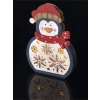 LED vánoční tučňák dřevěný | 30 cm | 2x AA | vnitřní | teplá bílá | časovač | DCWW08