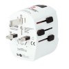 SKROSS 1.302460 | Cestovní adaptér PRO Light USB | 6.3A max. | vč. USB nabíjení | uzemněný | UK+USA+Austrálie/Čína