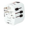 SKROSS 1.302460 | Cestovní adaptér PRO Light USB | 6.3A max. | vč. USB nabíjení | uzemněný | UK+USA+Austrálie/Čína