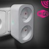 DTY02WIFI | Solight Smart WIFI měřič spotřeby el. energie | elektroměr | spínací dvojzásuvka