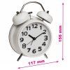 Elektronický ručičkový RETRO budík s tichým chodem TFA 60.1040.02 | bílý