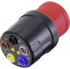 VOLTCRAFT VMA-3L 16 | měřicí adaptér | CEE zástrčka 16 A | 5pólová - zásuvka 4 mm | tmavě šedá, červená