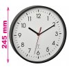 TFA 60.3550.01 | Analogové nástěnné hodiny řízené radiovým signálem DCF-77 | 245 mm | ČERNÁ