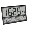 TFA 60.4523.01 | XL Digitální nástěnné DCF hodiny s venkovní teplotou a vnitřním klimatem | 360 × 235 mm