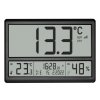 TFA 60.4523.01 | XL Digitální nástěnné DCF hodiny s venkovní teplotou a vnitřním klimatem | 360 × 235 mm