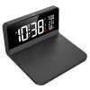 CA06 | Digitální budík/hodiny s Qi bezdrátovým nabíjením a měřením teploty+vlhkosti