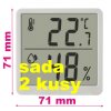 TFA 30.5059.02.02 | Digitální měřič teploty a vlhkosti s displejem | sada - 2 kusy | MIN-MAX funkce | magnety pro uchycení
